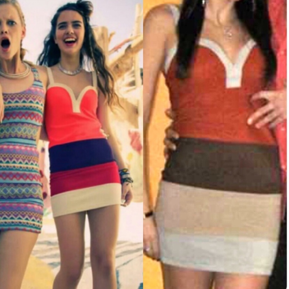 LF Millau Fall Colorblock Bodycon Dress - Picture 2 of 8